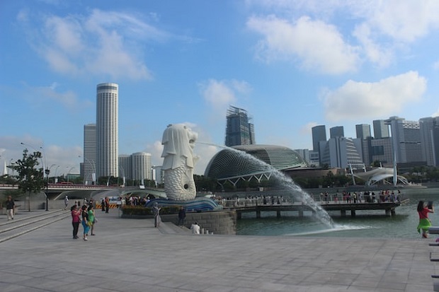 giá tour du lịch Singapore - Merlion Park 